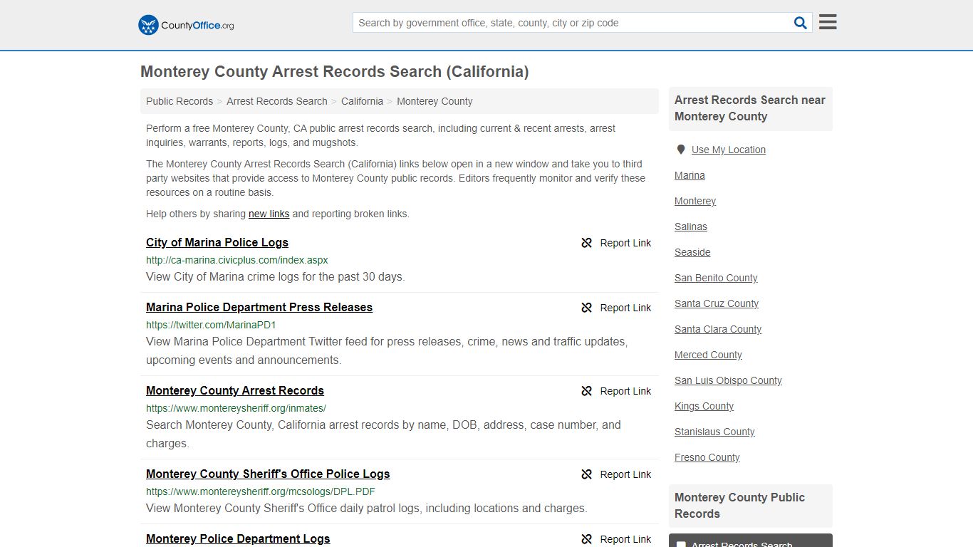 Arrest Records Search - Monterey County, CA (Arrests ...