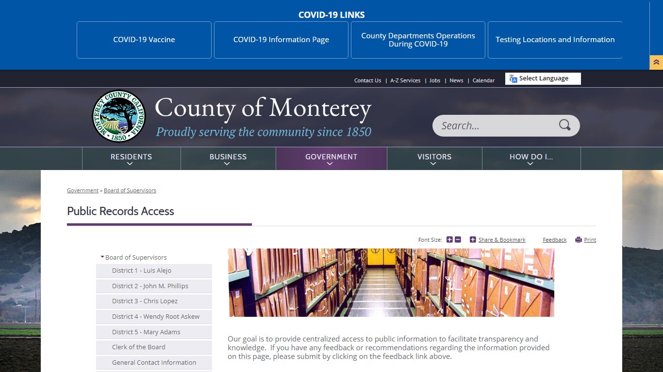 Public Records Access | Monterey County, CA